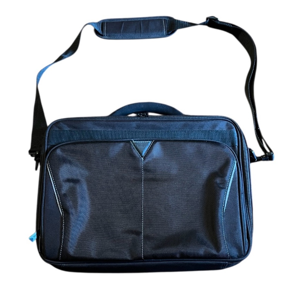 Targus Black Laptop Bag Carryall Strap On Back To Slip Over Suitcase Handle NWOT